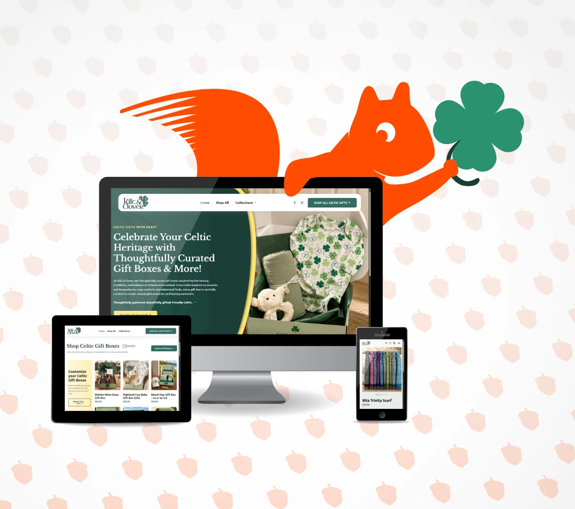 squirrel holding four leaf clover